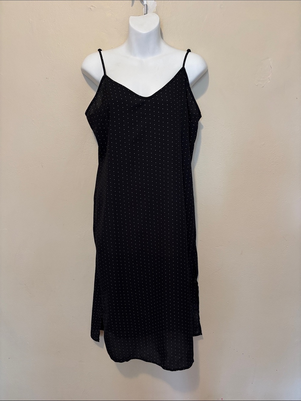 Lulu's Black Polka Dot Slip Dress